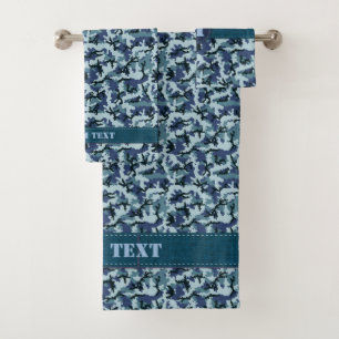 Conjunto De Toalhas Camuflagem do marinho