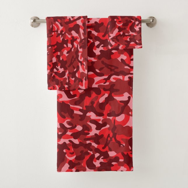 Conjunto De Toalhas Camuflagem Red Salmon (Insitu)