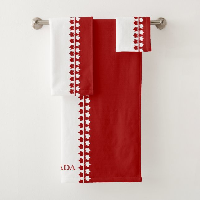 Conjunto De Toalhas Canadá Bath Towel Set Custom Canada Souvenirs (Insitu)
