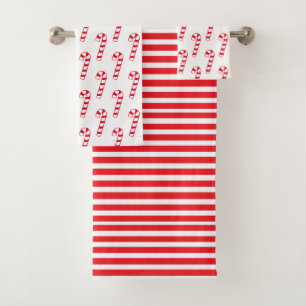 Conjunto de Toalhas "Candy Cane"