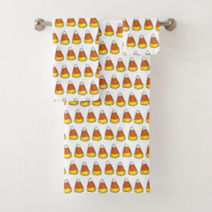 Conjunto De Toalhas Candy Corn Halloween Dia de Ação de Graças outono