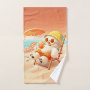 Conjunto De Toalhas Canino de Sorriso - Modo de Praia Ativado