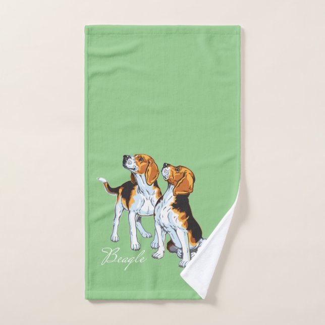 Conjunto De Toalhas cão de beagle (Toalha de mão)