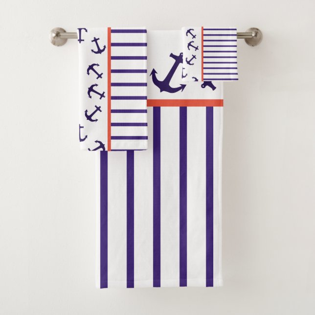 Conjunto De Toalhas Capitão do Tema Náutico do Oceano Marítimo (Insitu)