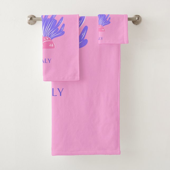 Conjunto De Toalhas Capri, Itália, Pré-disquete, rosa (Insitu)