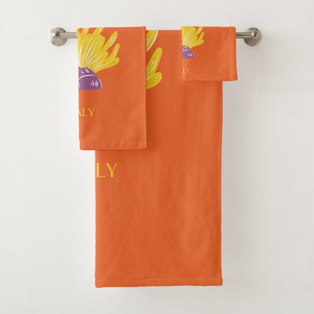 Conjunto De Toalhas Capri, Itália, Viagem, Peruca, Laranja (Insitu)