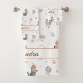 Conjunto De Toalhas Capricórnio Kids | Prático e suave para cabras peq