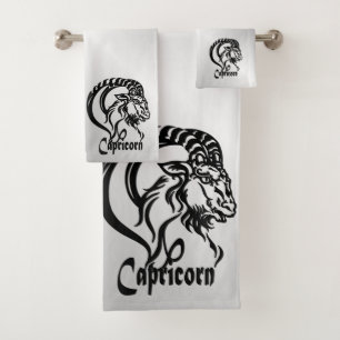 Conjunto De Toalhas Capricórnio o Bode Marinho Zodíaco
