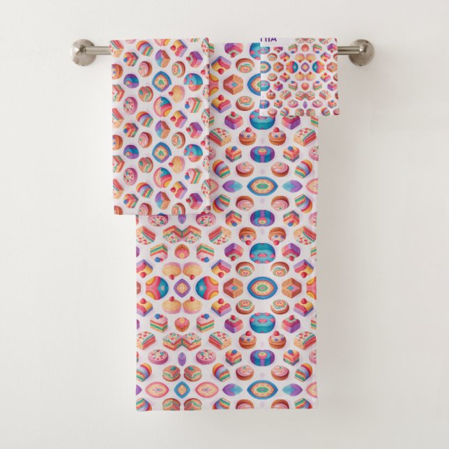 Conjunto De Toalhas Caramel Floral Colorida Personalizada Padrão (Insitu)