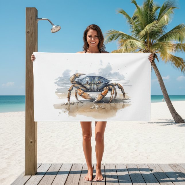 Conjunto De Toalhas Caranguejo de Praia em Aquarela (Criador carregado)