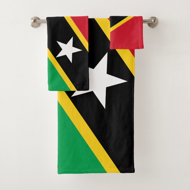 Conjunto De Toalhas Caribe de Independência de santo Kitts E Nevis (Insitu)