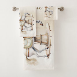 Conjunto De Toalhas Carnaval de circo de feliz vai redondo bonito