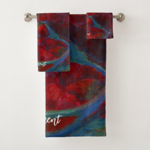 Conjunto De Toalhas Carregue seu Trabalho de arte   Transformar a pint