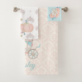 Conjunto De Toalhas Carrinho de Princesa de Conto de Fadas Vidro Sapat