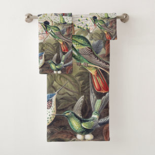 Conjunto De Toalhas Cartaz Colorido Vintage de Beija-flor de Ernst Hae
