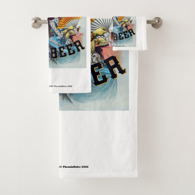 Conjunto De Toalhas Cartaz de cerveja vintage (Insitu)