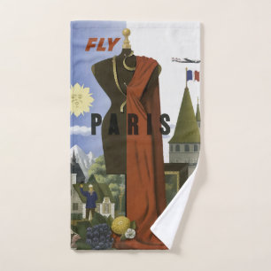 Conjunto De Toalhas Cartaz de Viagem de Moda Surrealista Vintage Fly P