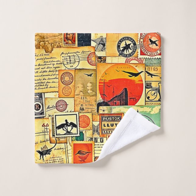 Conjunto De Toalhas Cartaz de viagens vintage (Pano de lavar)