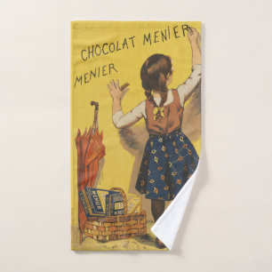 Conjunto De Toalhas Cartaz Francês Vintage Chocolat Menier Arte Bouiss