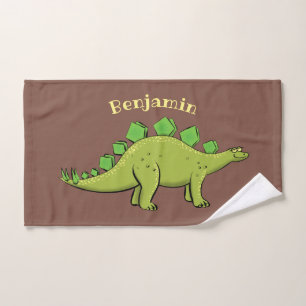 Conjunto De Toalhas Cartoon de dinossauros de stegossauro engraçado