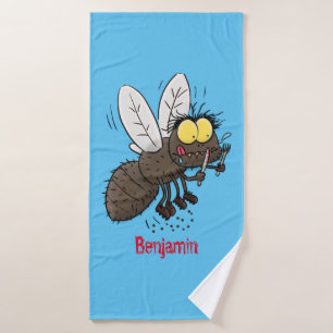 Conjunto De Toalhas Cartoon de insetos com mosca espinhenta