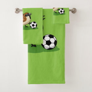 Conjunto De Toalhas Cartoon Gelado Jogando Futebol