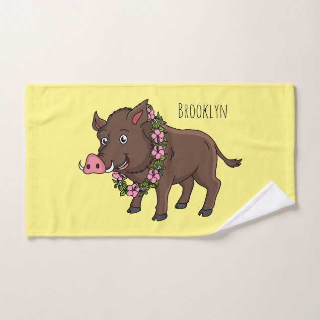 Conjunto De Toalhas Cartoon selvagem e flores (Toalha de mão)