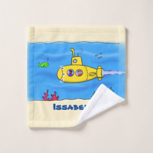 Conjunto De Toalhas Cartoon submarino feliz