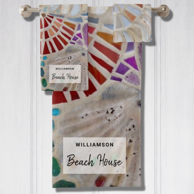 Conjunto De Toalhas Casa de praia personalizada (Criador carregado)