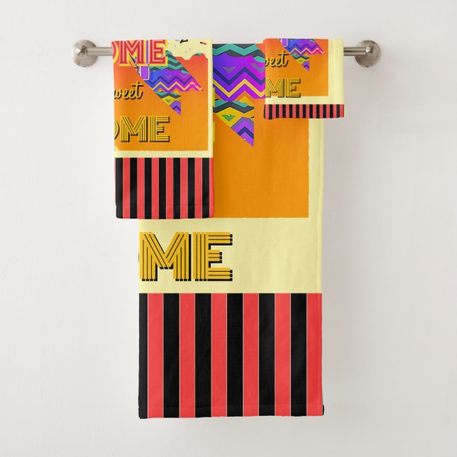 Conjunto De Toalhas Casa Lar Doce Lar Amarelo        (Insitu)