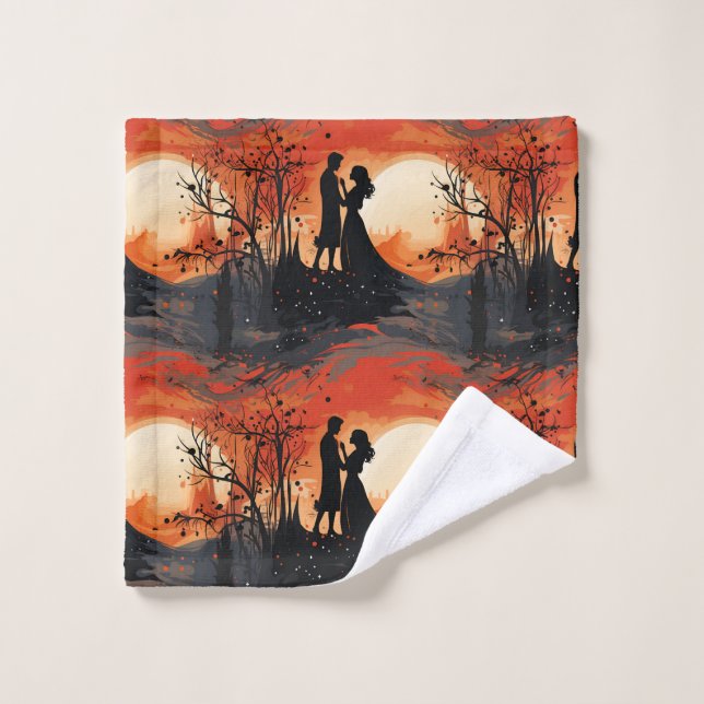 Conjunto De Toalhas Casal Apaixonado  (Pano de lavar)