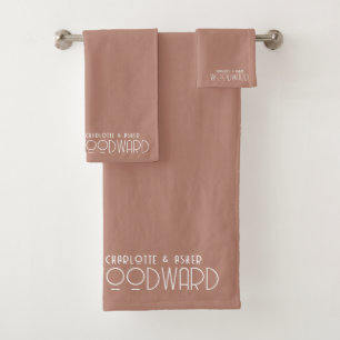 Conjunto De Toalhas Casamento Monograma Branco Recém-casados Cacau Bro