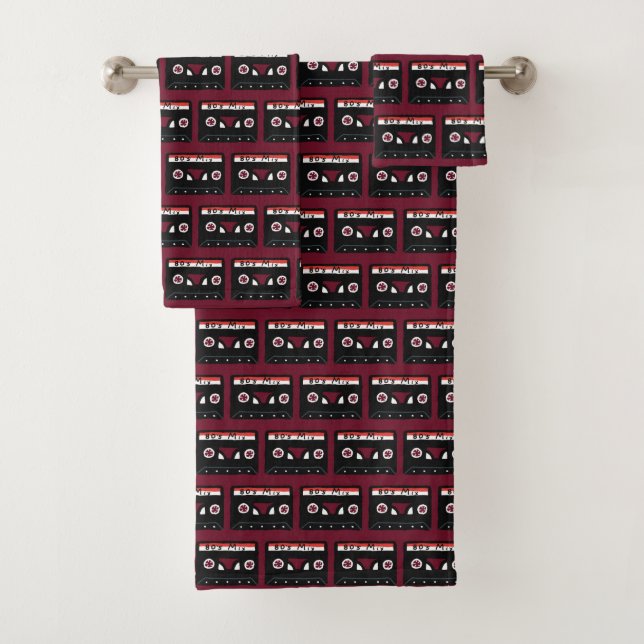 Conjunto De Toalhas Cassette Tapes Bath Towels  (Insitu)