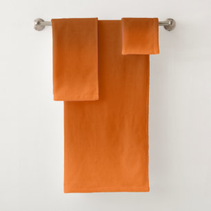 Conjunto De Toalhas Castanho para Fade Laranja