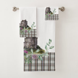 Conjunto De Toalhas Castelo escocês de Tartan