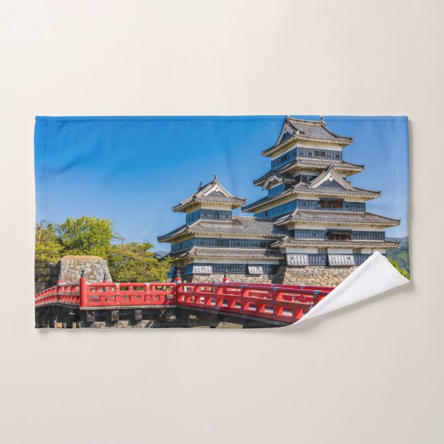Conjunto De Toalhas Castelo Matsumoto e ponte (Toalha de mão)