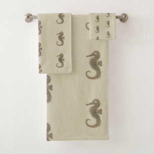 Conjunto De Toalhas Cavalo-marinho neutro