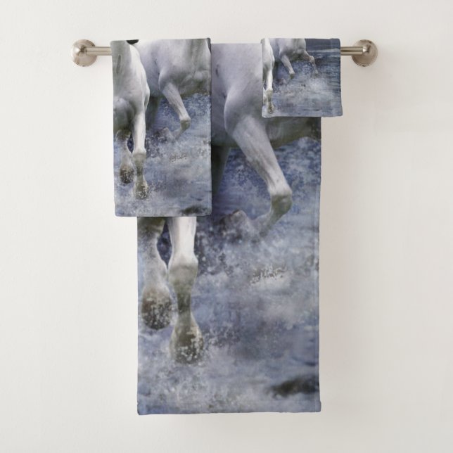 Conjunto De Toalhas Cavalos travesseiros decorativos (Insitu)