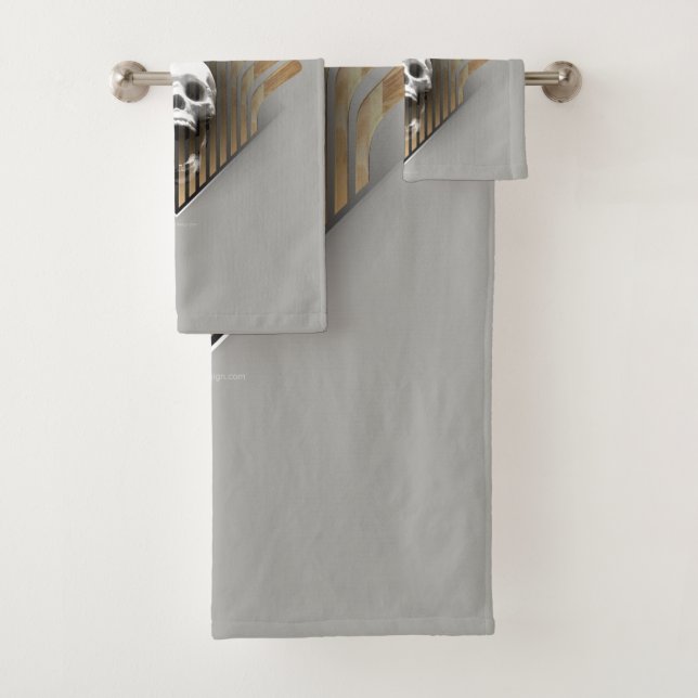 Conjunto De Toalhas Caveira e palitos de hóquei (Insitu)