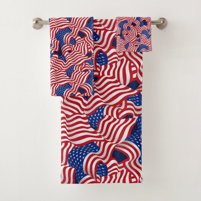 Conjunto De Toalhas Celebração de Estrelas e Stripes (Insitu)