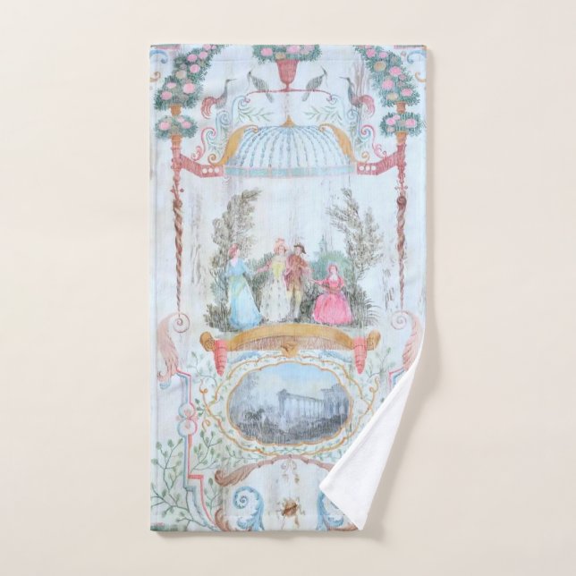 Conjunto De Toalhas Cenário de Aves Florais de Arte do Século XVII (Toalha de mão)