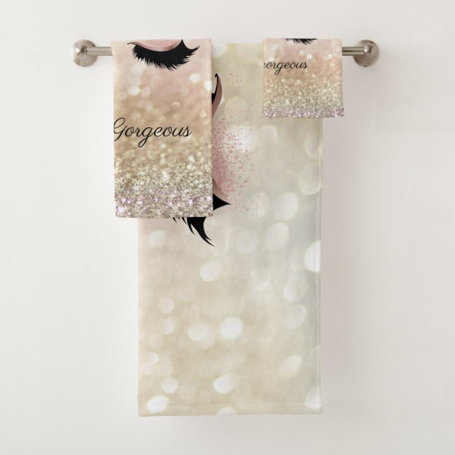 Conjunto De Toalhas Cenas Modernas Bokeh,Cílios Postiços (Insitu)