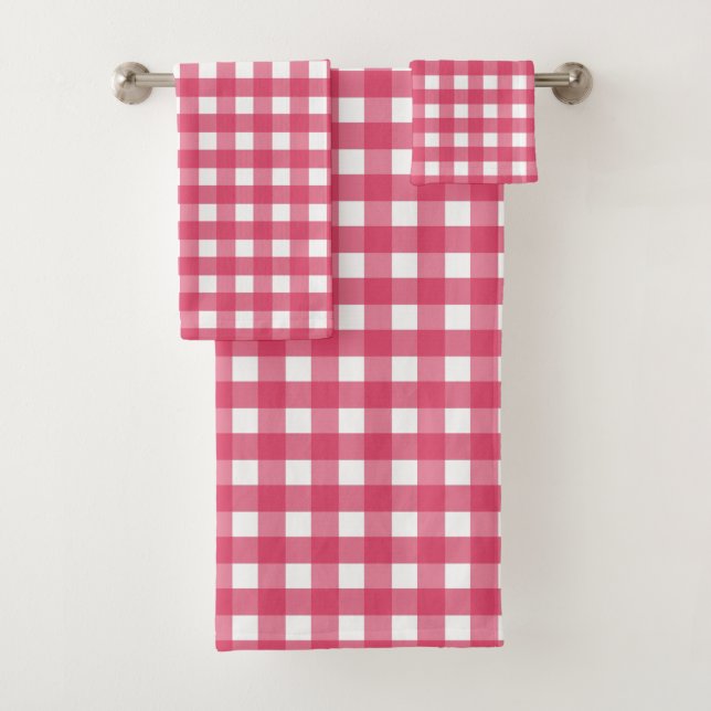 Conjunto De Toalhas Cerise Gingham (Insitu)
