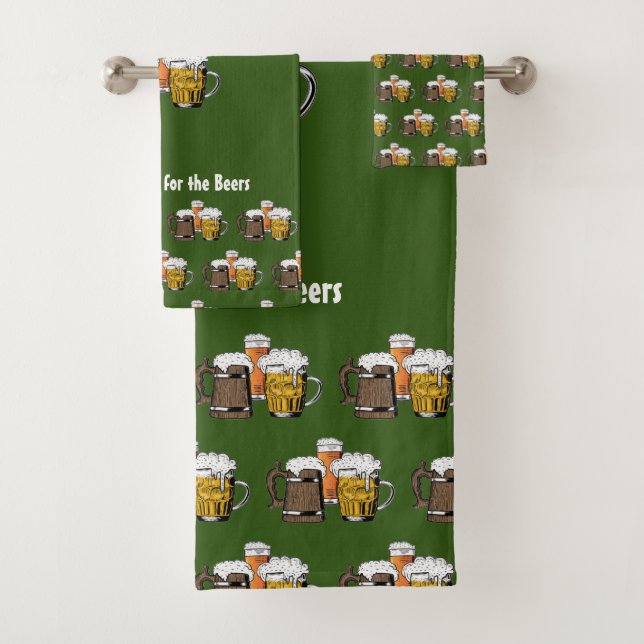 Conjunto De Toalhas Cervejas verdes personalizáveis (Insitu)