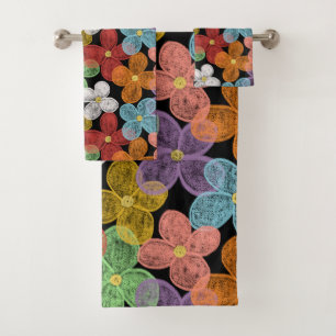 Conjunto De Toalhas Chalk Daisies