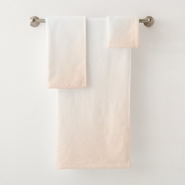 Conjunto De Toalhas  Chambre Branco de Pêssego Aqua    (Insitu)