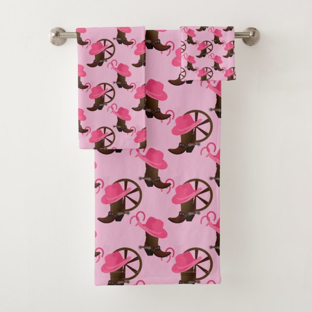 Conjunto De Toalhas Chapéu e Raízes de Cowgirl Ocidental (Insitu)