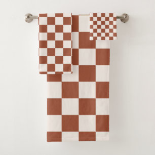 Conjunto De Toalhas Checar o quadro de verificação do Terracotta com