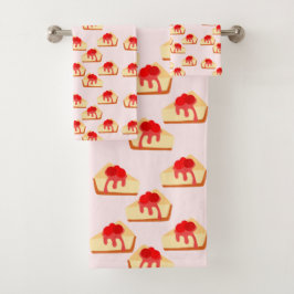 Conjunto De Toalhas Cherry Cheesecake Dessert