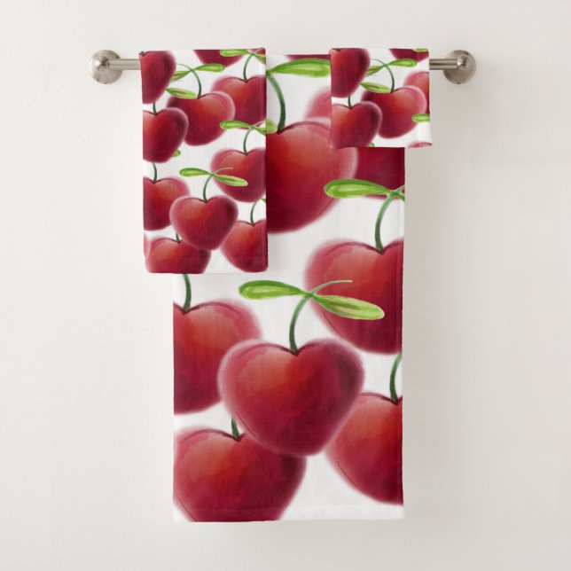Conjunto De Toalhas Cherry Pie Bath Towel Set (Insitu)